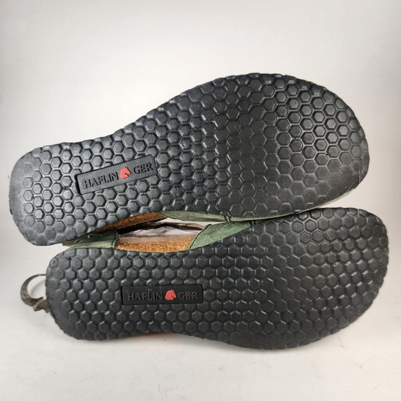 HAFLINGER Women's Eva Sandal Size 7 EU 38 Green Suede German Lace Up Shoes - Picture 8 of 10